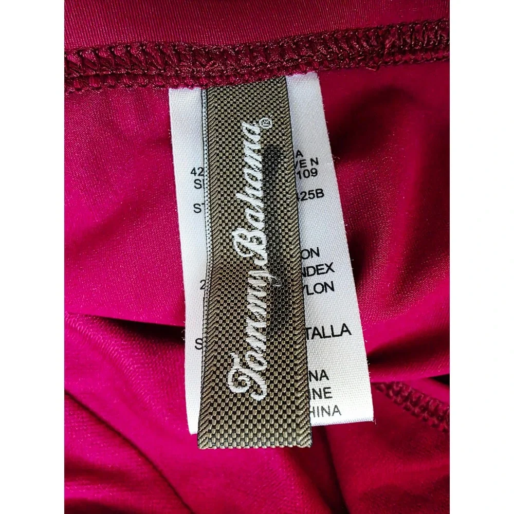 Tommy Bahama M/L Ruched Tankini Top and Bikini Bottom Swimsuit Set Magenta